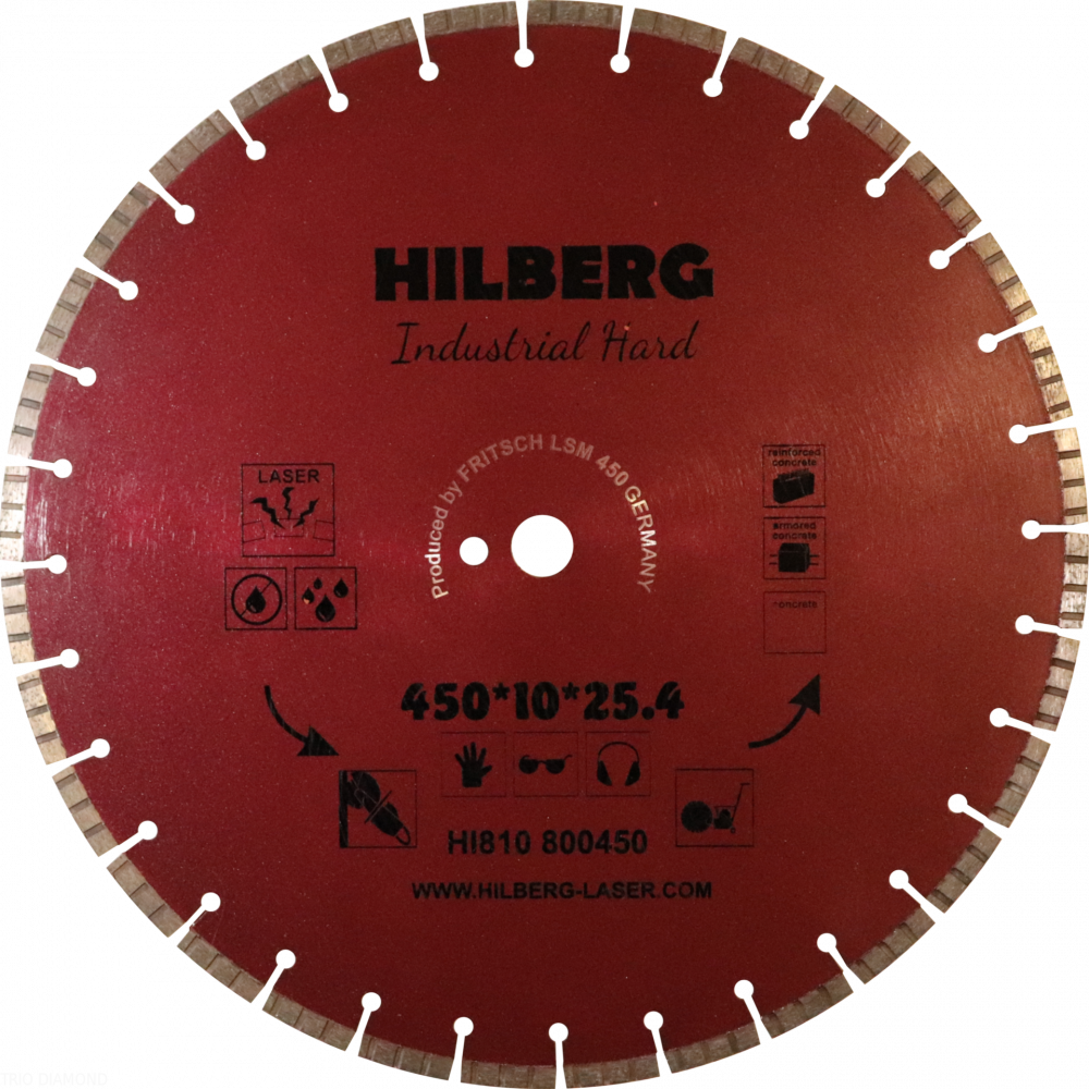 Алмазный диск Hilberg Industrial Hard O450 мм