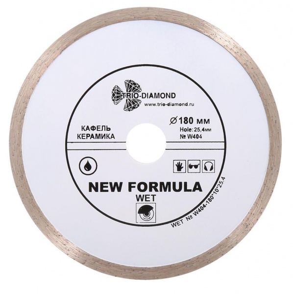 Алмазный диск Trio Diamond Сплошной (Wet) New Formula O180 мм