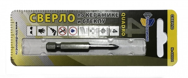 Сверло по керамике и стеклу Trio Diamond Quadro 4