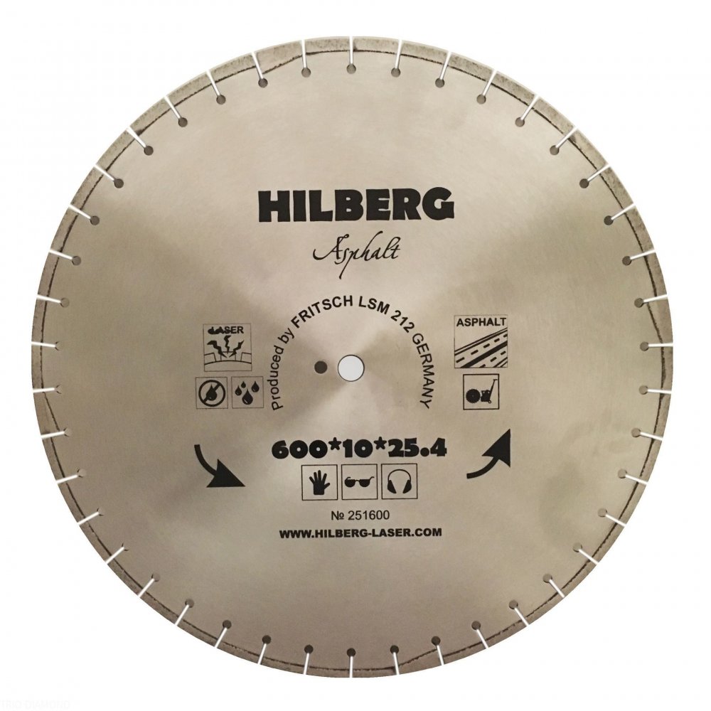 Алмазный диск Hilberg Asphalt Laser O600 мм