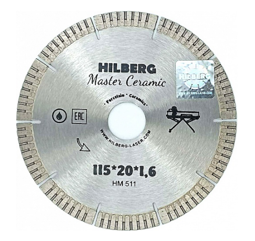 Алмазный диск Hilberg Master Ceramic O115 мм