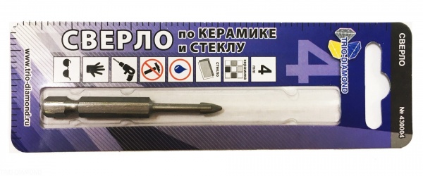 Сверло по керамике и стеклу Trio Diamond 4