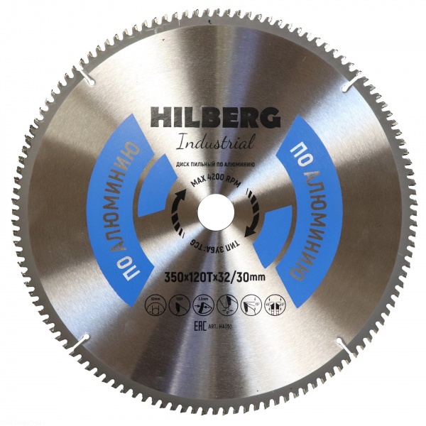 Алмазный диск Hilberg Industrial Алюминий O350 мм