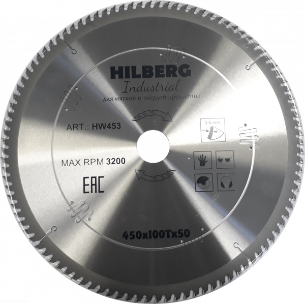 Пильный диск Hilberg Industrial Дерево 450 мм (100T)