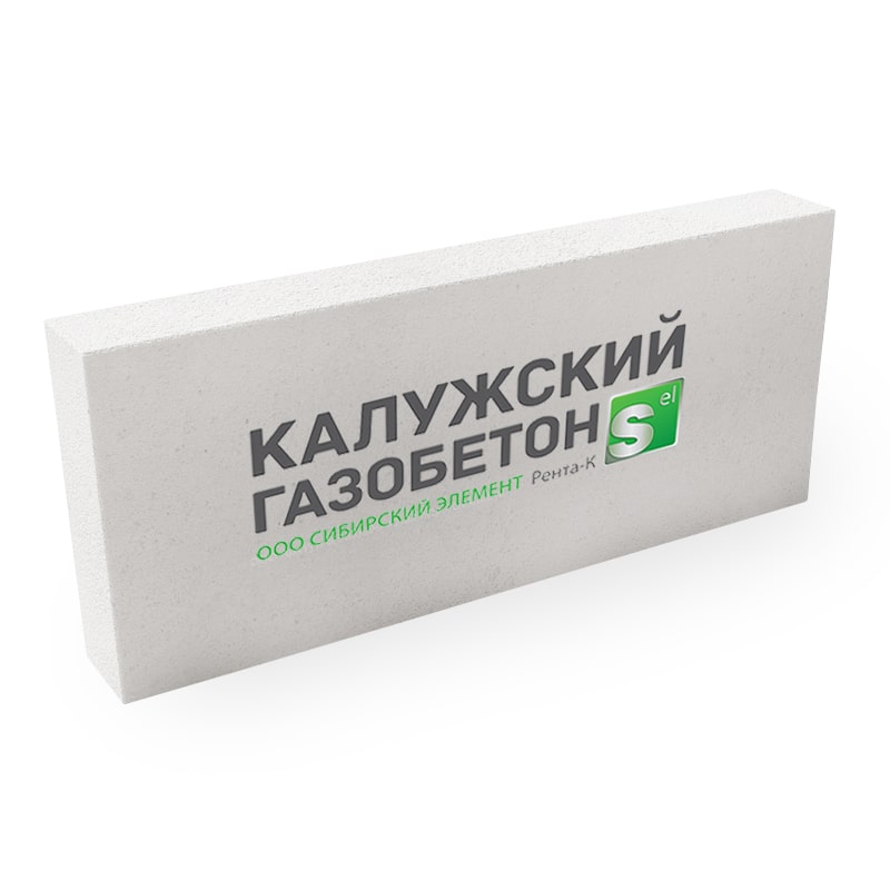 Калужский газобетон Sibel перегородочный 625x100x250, D400