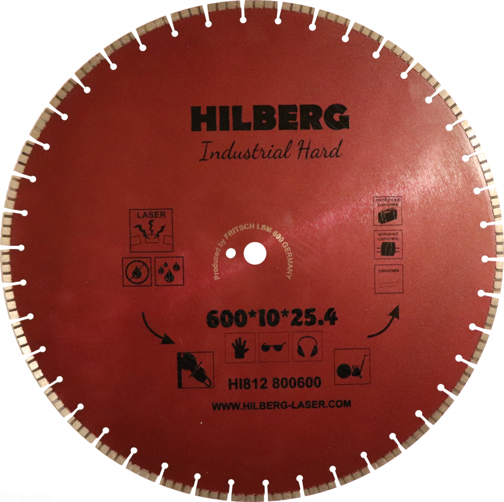 Алмазный диск Hilberg Industrial Hard O600 мм