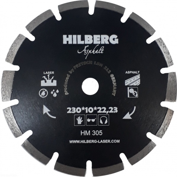 Алмазный диск Hilberg Asphalt Laser 230 мм